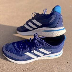 Adidas Blue and white running shoes!